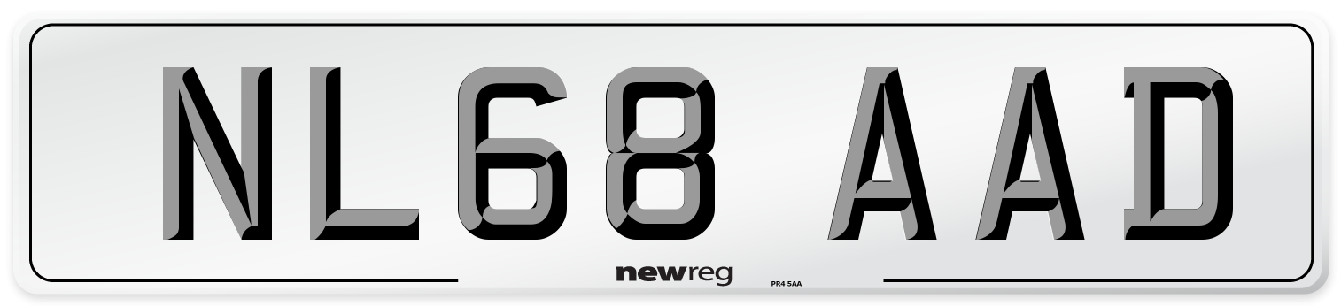 NL68 AAD Number Plate from New Reg